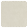 2.5" x 2.5" Square White Leatherette Patch with Adhesive