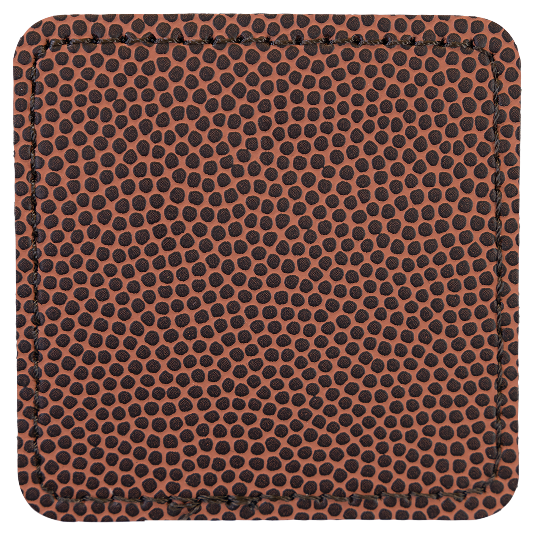 2.5" x 2.5" Square Football Leatherette Patch with Adhesive