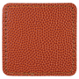 2.5" x 2.5" Square Basketball Leatherette Patch w/Adhesive