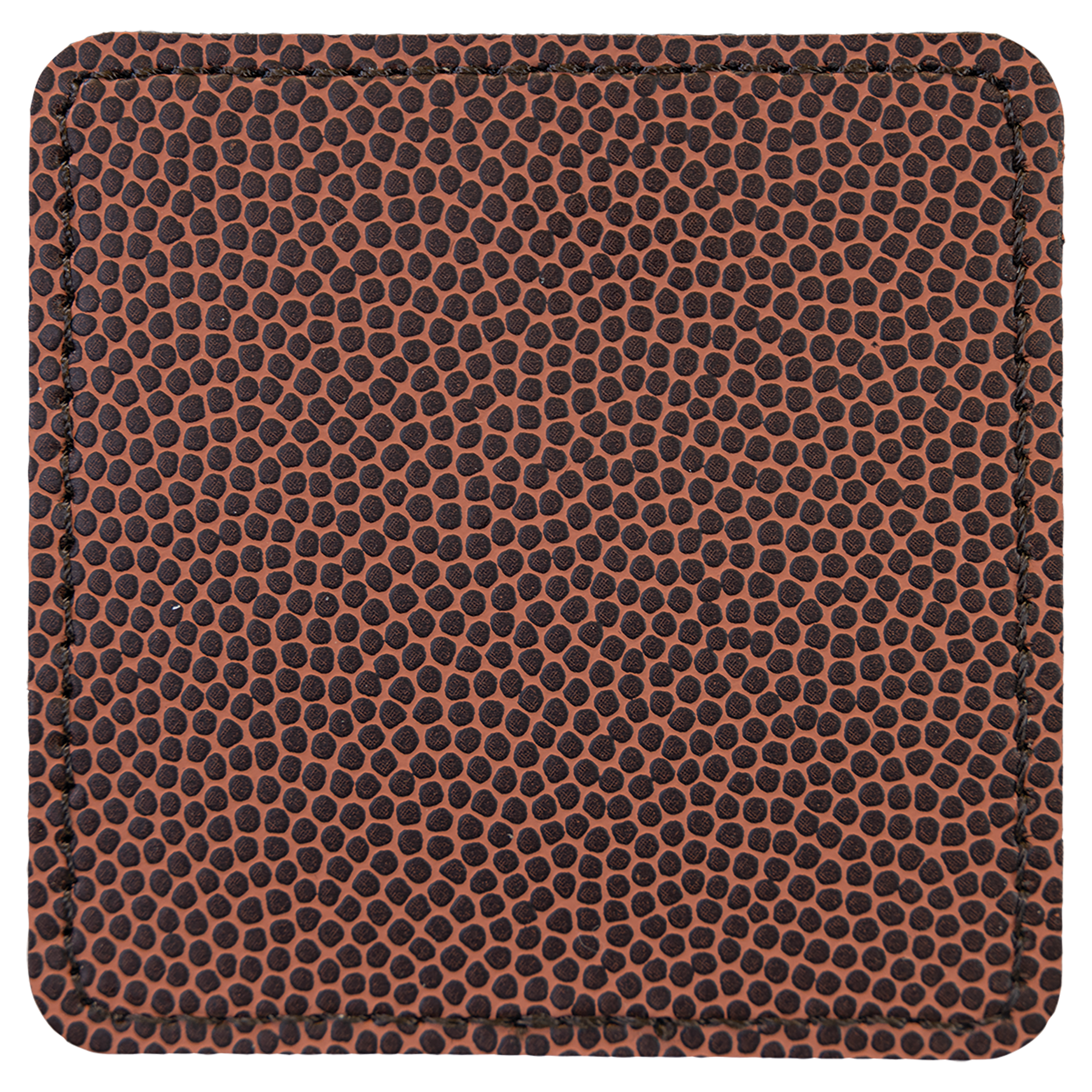 3" x 3" Square Football Leatherette Patch with Adhesive