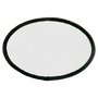 3" x 2" Oval Sublimatable Patch with Adhesive & Black Border