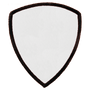 3" Shield Sublimatable Patch with Adhesive & Black Border