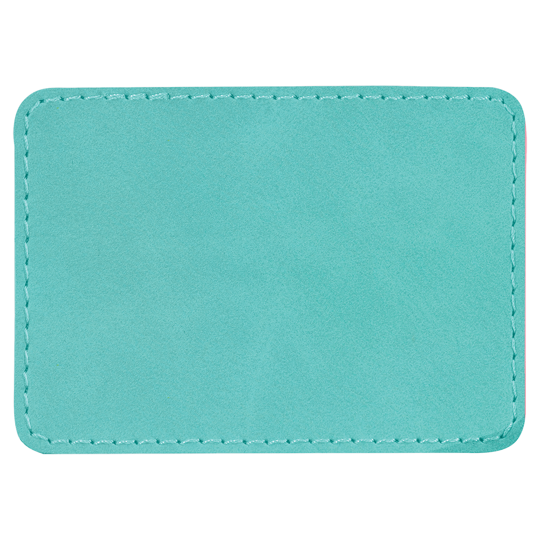 3.5" x 2.5" Rectangle Teal Leatherette Patch with Adhesive
