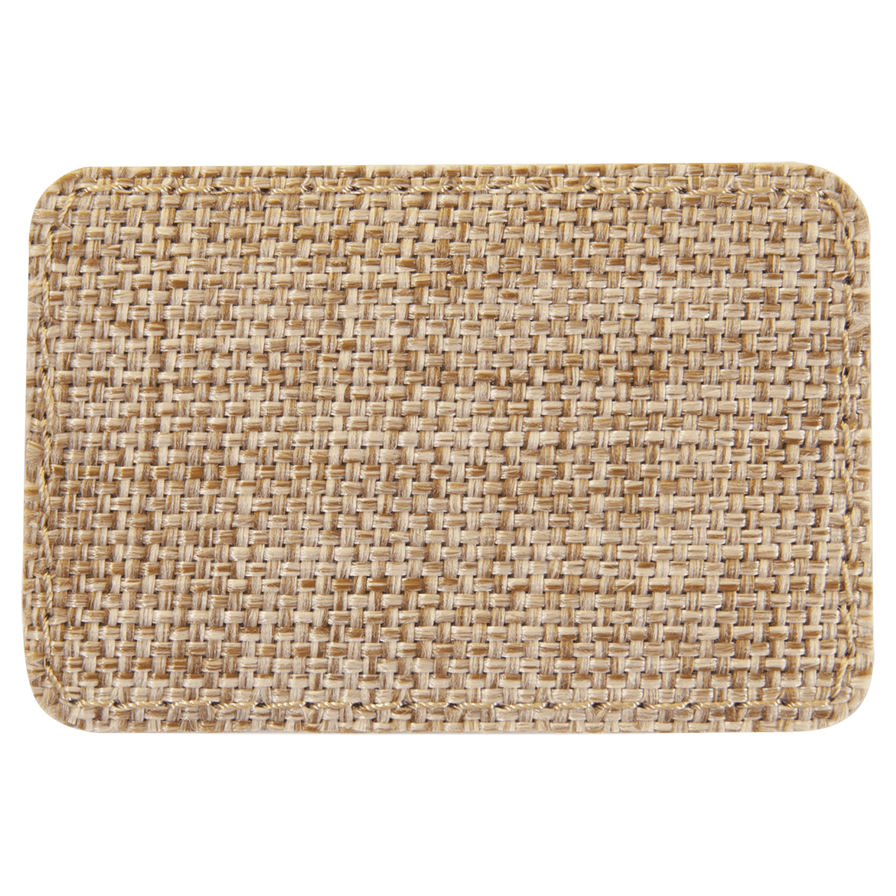 3" x 2" Burlap Rectangle Sublimatable Patch with Adhesive