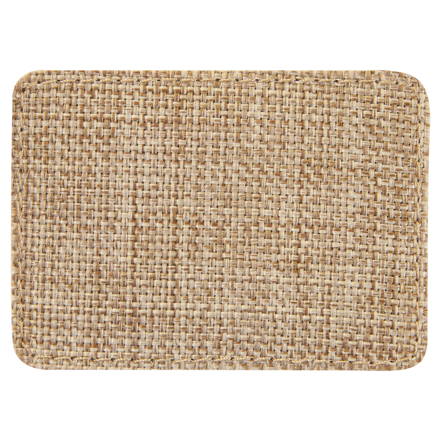 3.5" x 2.5" Burlap Rectangle Sublimatable Patch w/Adhesive