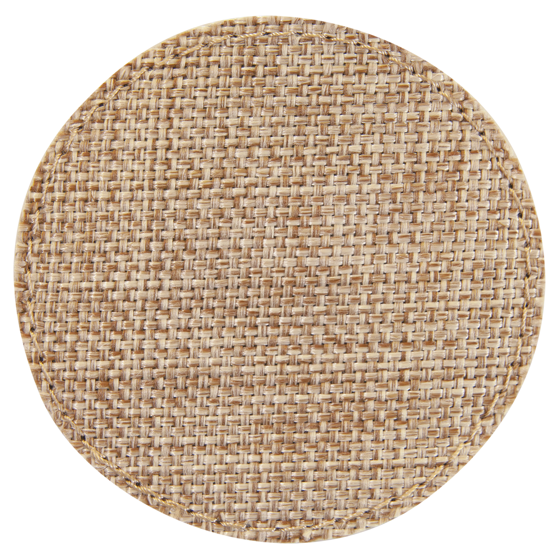 3" Round Burlap Sublimatable Patch with Adhesive