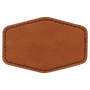 3" x 2" Hex Rawhide Leatherette Patch with Adhesive