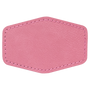 3" x 2" Hex Pink Leatherette Patch with Adhesive