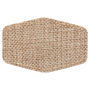 3" x 2" Burlap Hex Sublimatable Patch with Adhesive