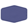 3" x 2" Hex Purple Leatherette Patch with Adhesive