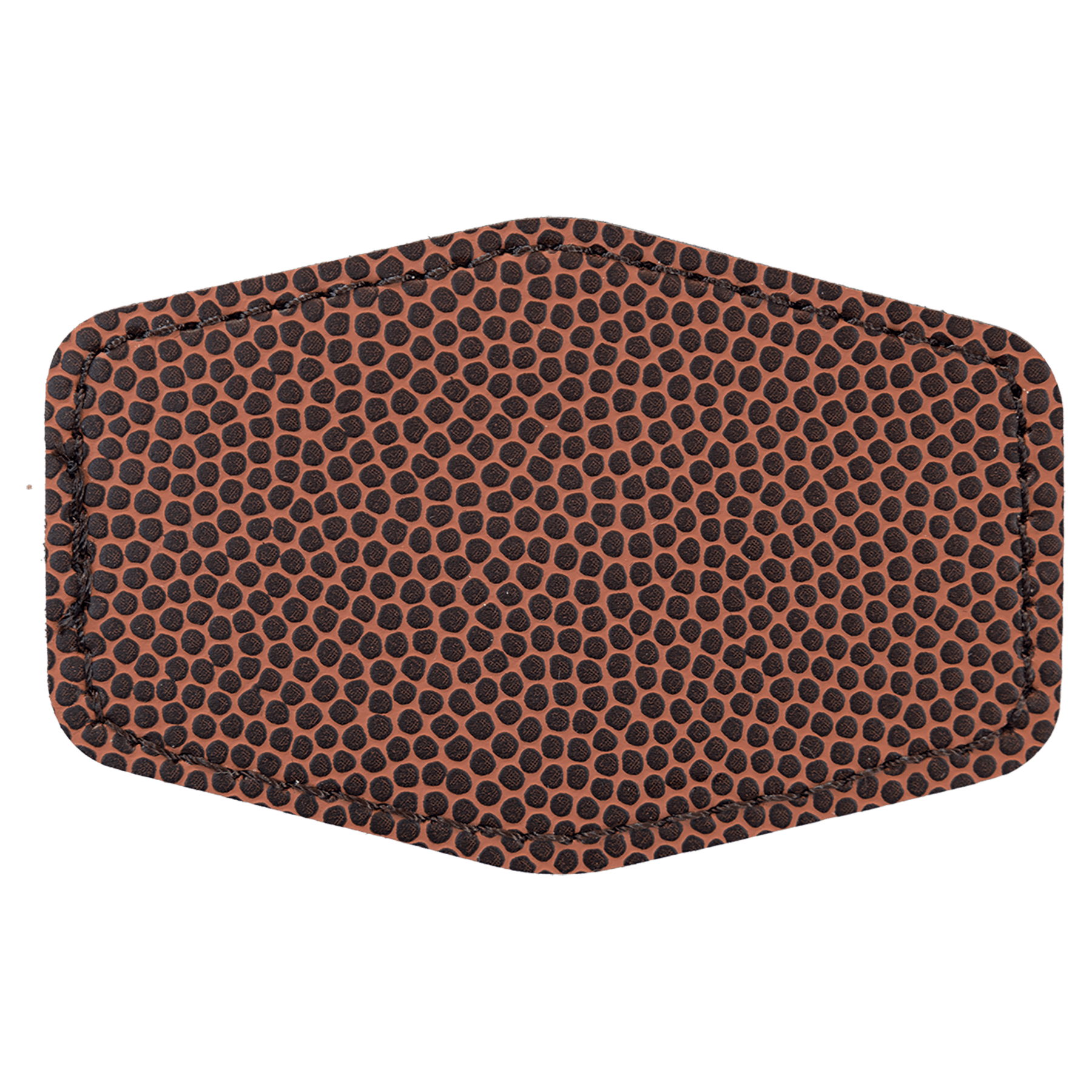 3" x 2" Hex Football Leatherette Patch with Adhesive
