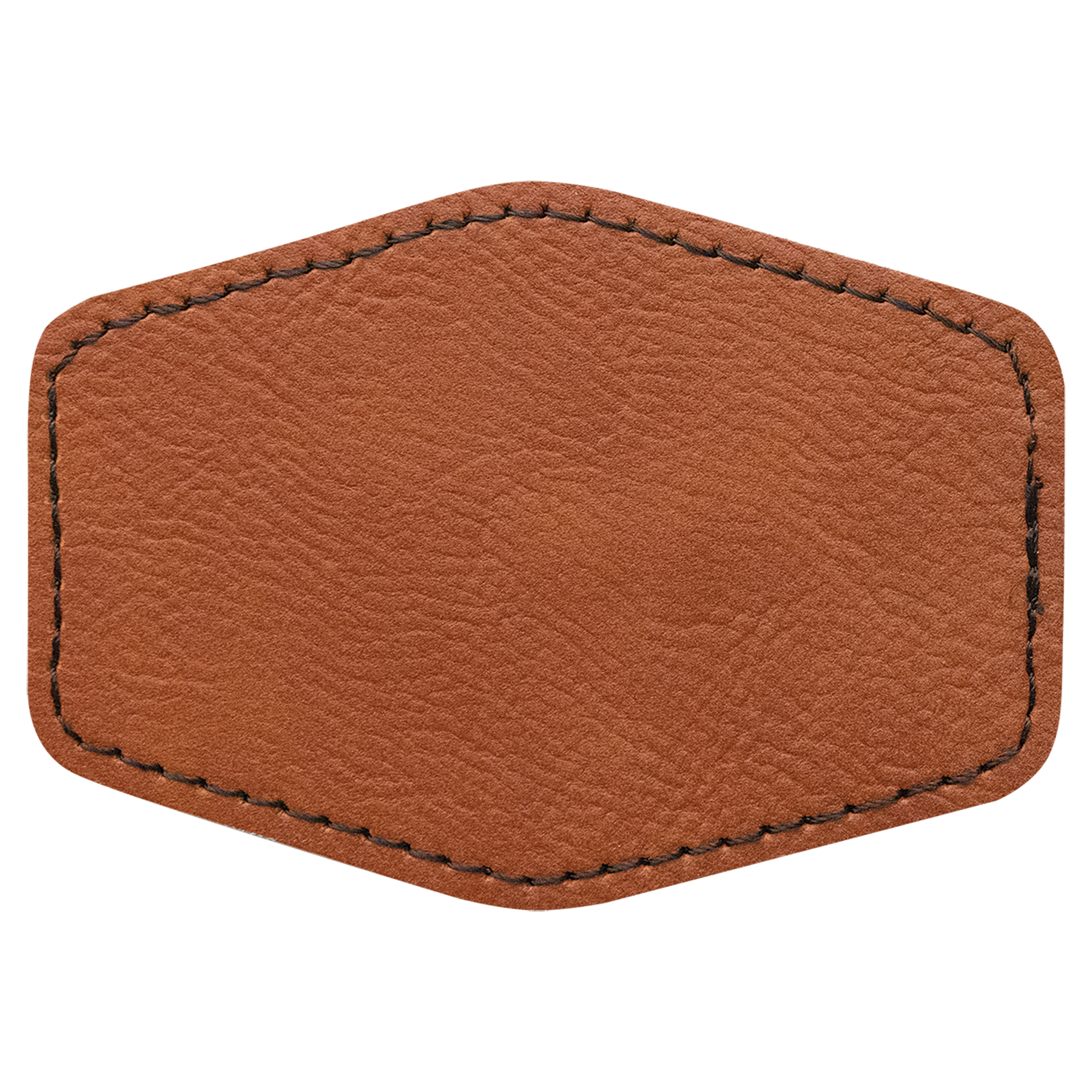 3.5" x 2.5" Hex Rawhide Leatherette Patch with Adhesive