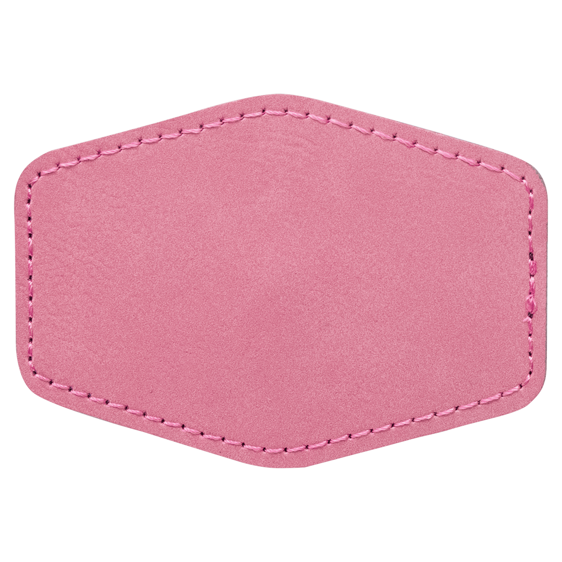3.5" x 2.5" Hex Pink Leatherette Patch with Adhesive