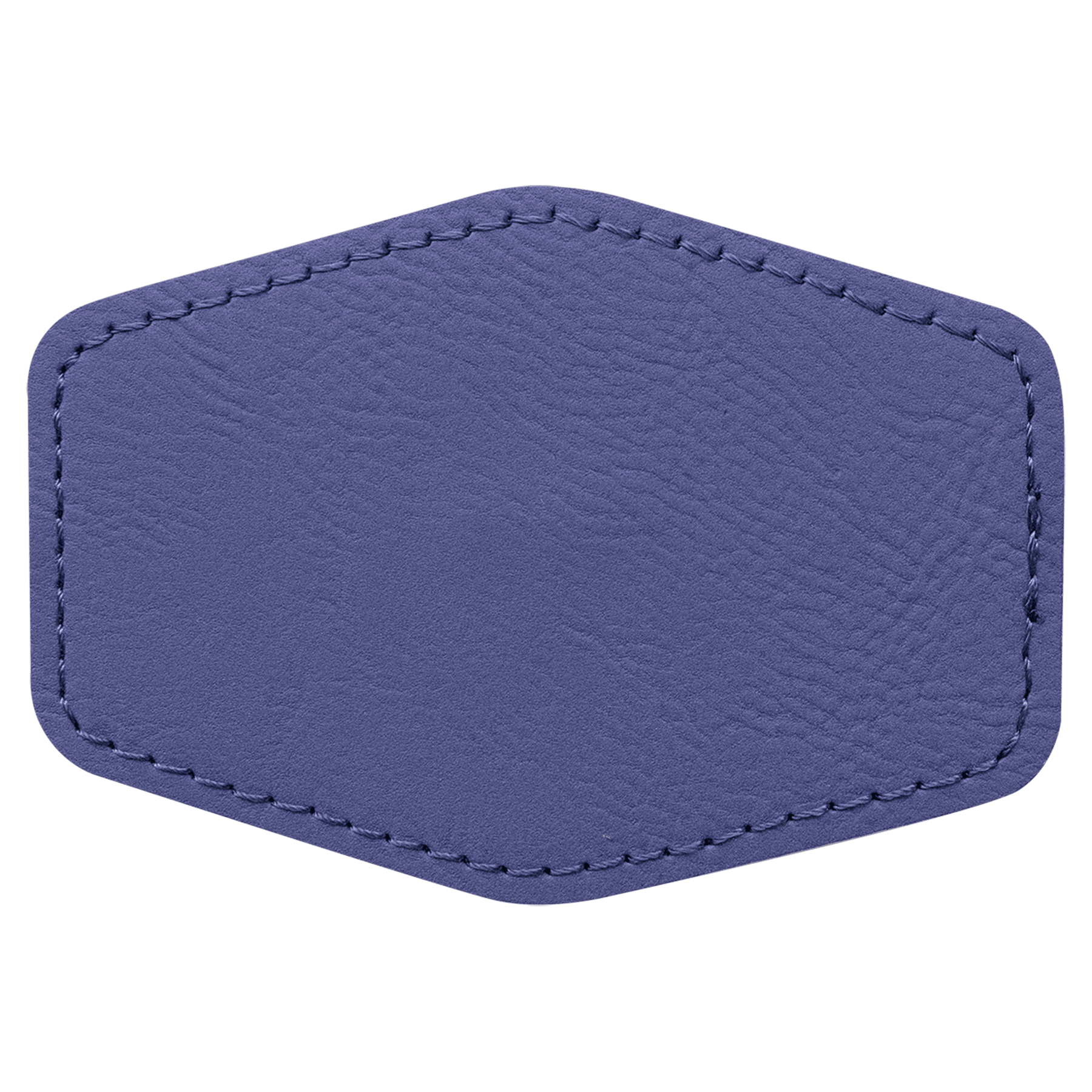 3.5" x 2.5" Hex Purple Leatherette Patch with Adhesive