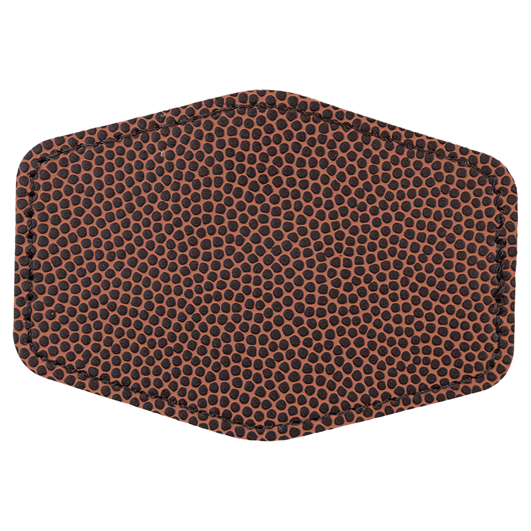 3.5" x 2.5" Hex Football Leatherette Patch with Adhesive