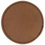 2.5" Round Dark Brown Leatherette Patch with Adhesive