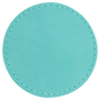 2.5" Round Teal Leatherette Patch with Adhesive