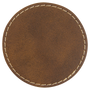 2.5" Round Rustic/Gold Leatherette Patch with Adhesive