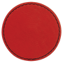 2.5" Round Red Leatherette Patch with Adhesive