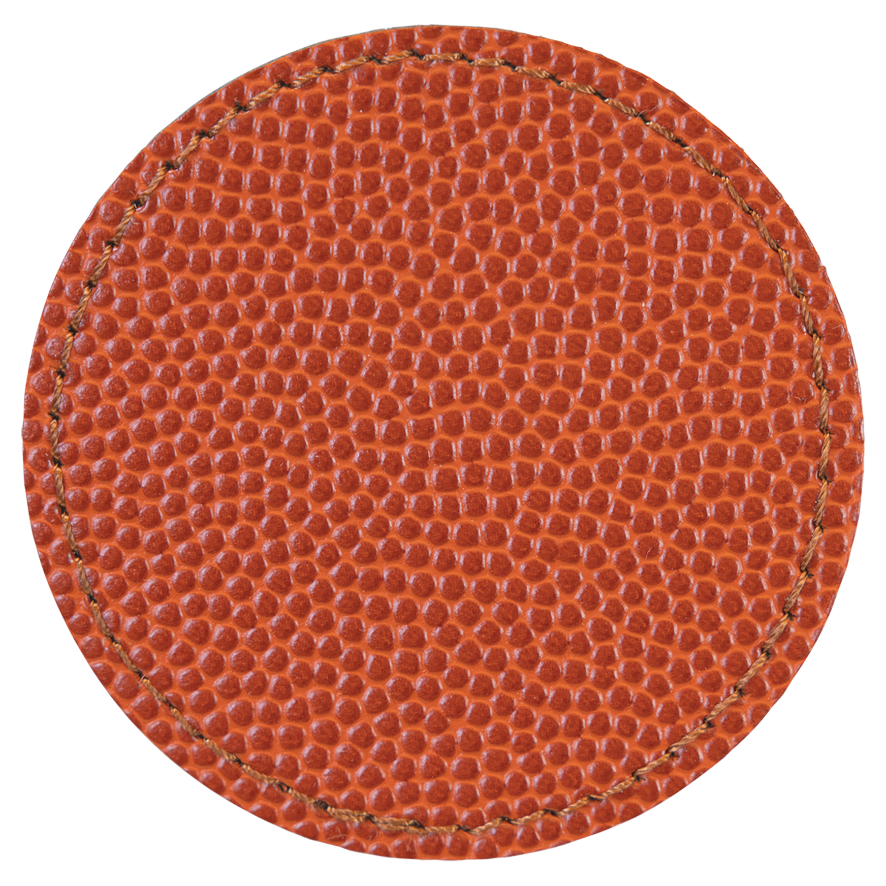2.5" Round Basketball Leatherette Patch with Adhesive