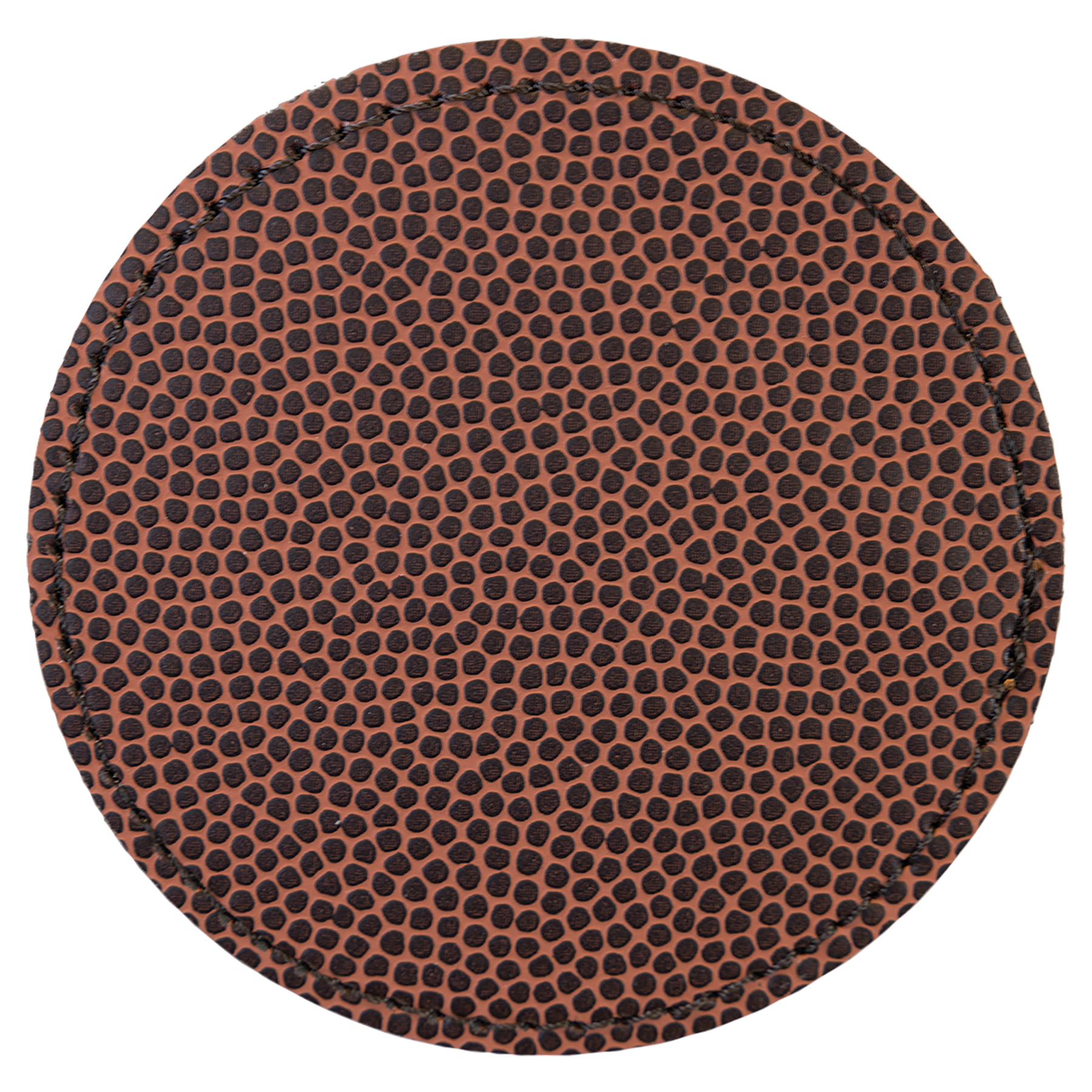3" Round Football Leatherette Patch with Adhesive