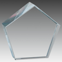 3" x 3" Crystal Pentagon Paperweight