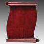 7.5" x 8.75" Rosewood Piano Finish Scroll Plaque