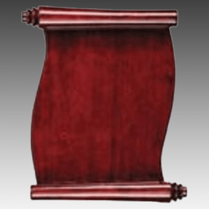 10.5" x 14" Rosewood Piano Finish Scroll Plaque