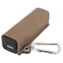 Light Brown Leatherette 2200 mAh Power Bank with USB-C Cord