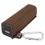 Dark Brown Leatherette 2200 mAh Power Bank with USB-C Cord