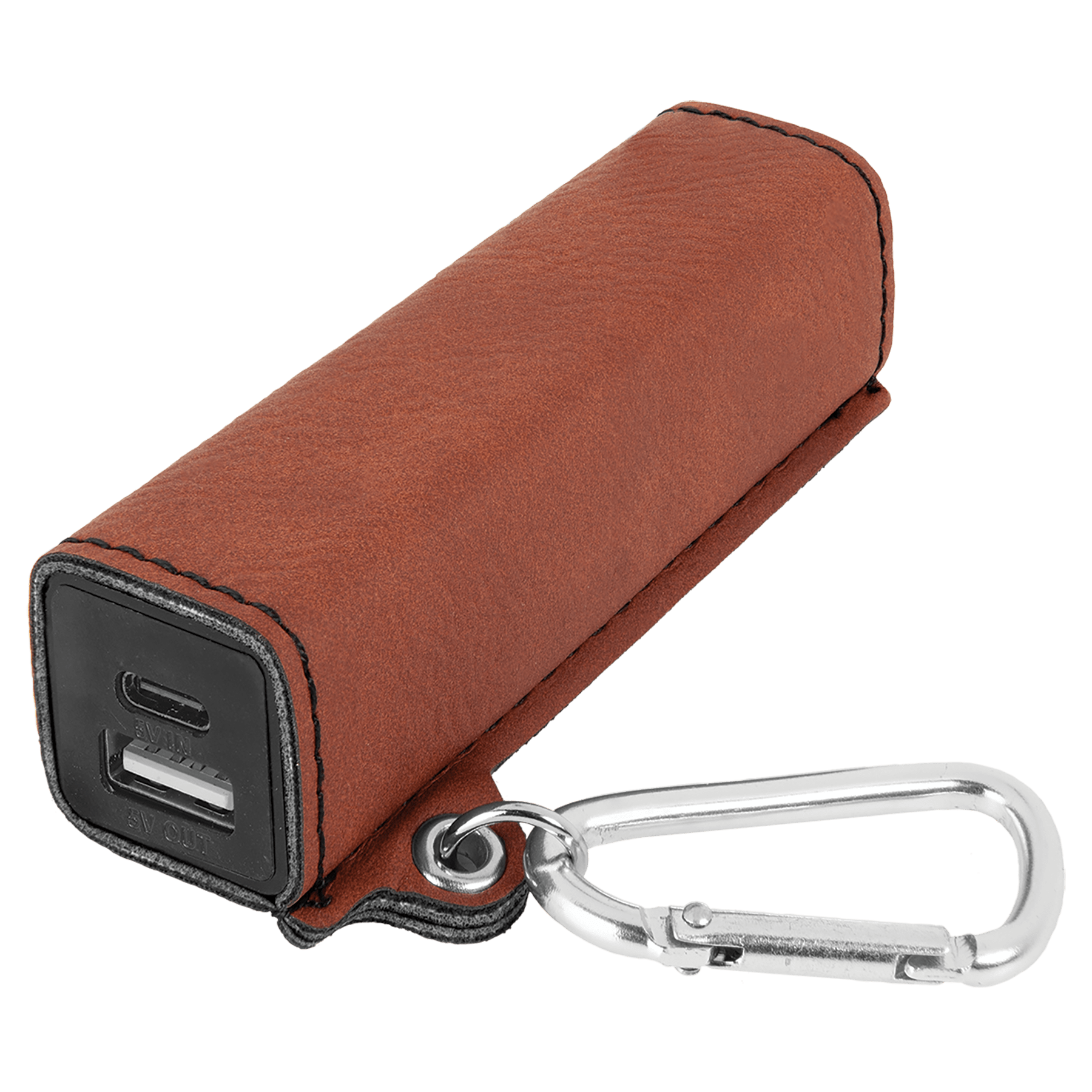 Rawhide Leatherette 2200 mAh Power Bank with USB-C Cord
