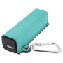 Teal Leatherette 2200 mAh Power Bank with USB-C Cord