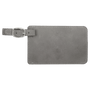 4.25" x 2.75" Gray Leatherette Luggage Tag