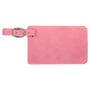 4.25" x 2.75" Pink Leatherette Luggage Tag
