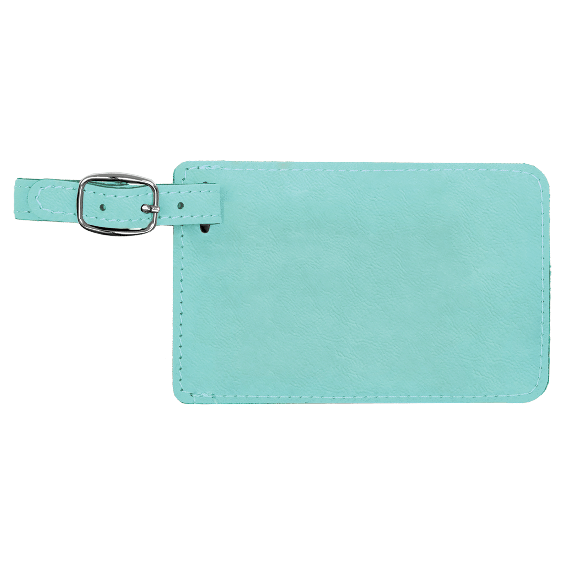 4.25" x 2.75" Teal Leatherette Luggage Tag