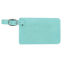 4.25" x 2.75" Teal Leatherette Luggage Tag