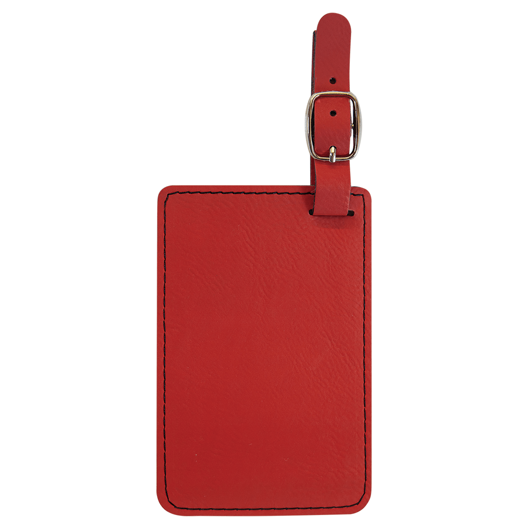 4.25" x 2.75" Red Leatherette Luggage Tag