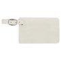 4.25" x 2.75" White/Black Leatherette Luggage Tag