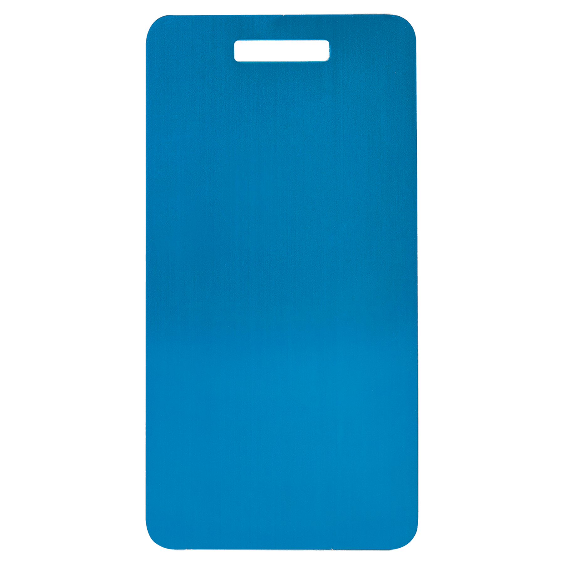 3.875" x 2" Blue Anodized Aluminum Luggage Tag