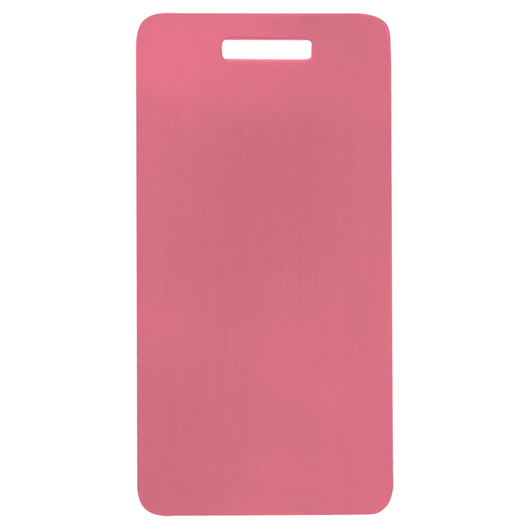 3.875" x 2" Pink Anodized Aluminum Luggage Tag