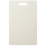 2.1" x 3.4" White Aluminum 2-Sided Luggage Tag with Slot