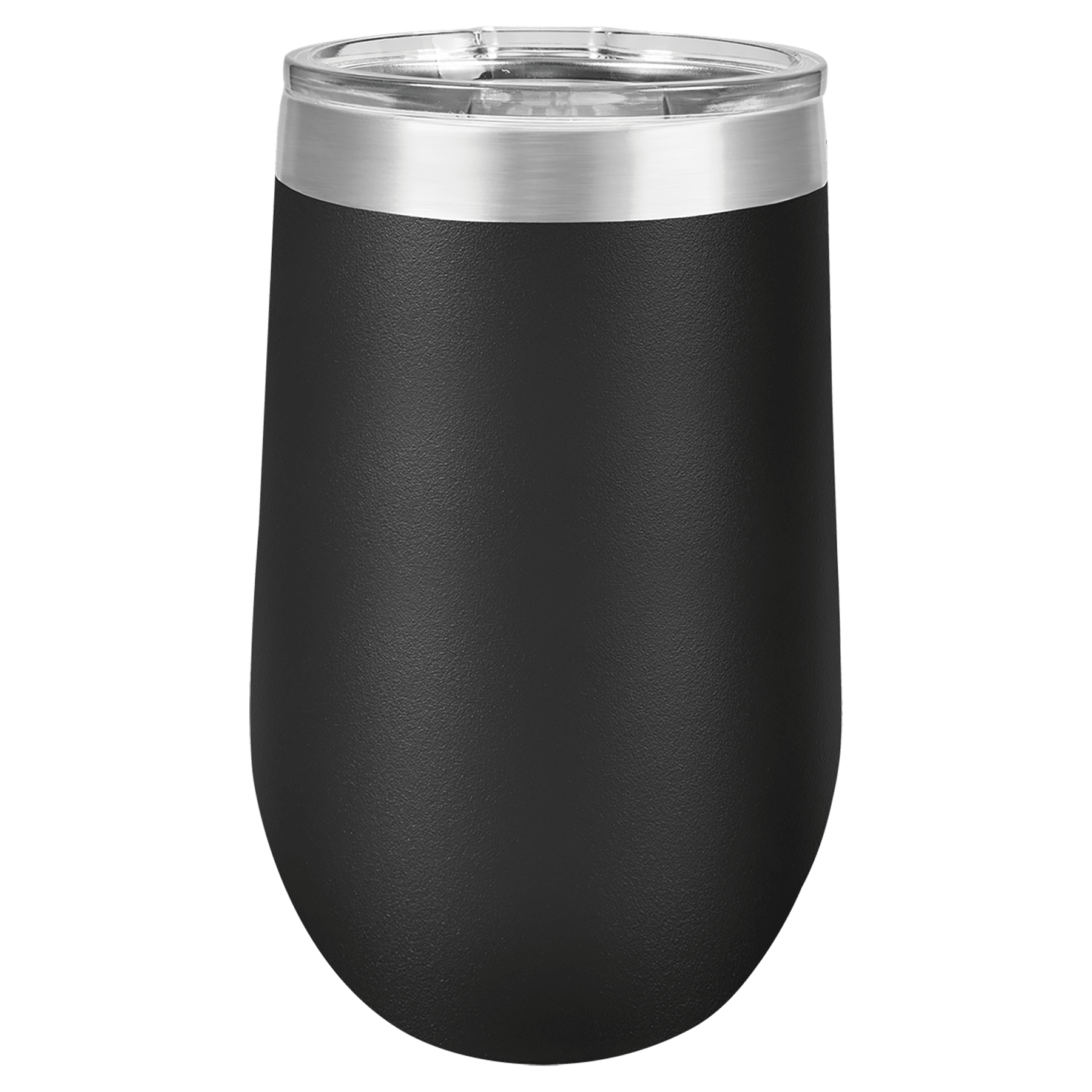 PC 16 oz. Black Vacuum Insulated Stemless Tumbler w/ Lid