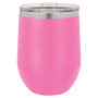 PC 12 oz. Pink Vacuum Insulated Stemless Wine Tumbler w/ Lid