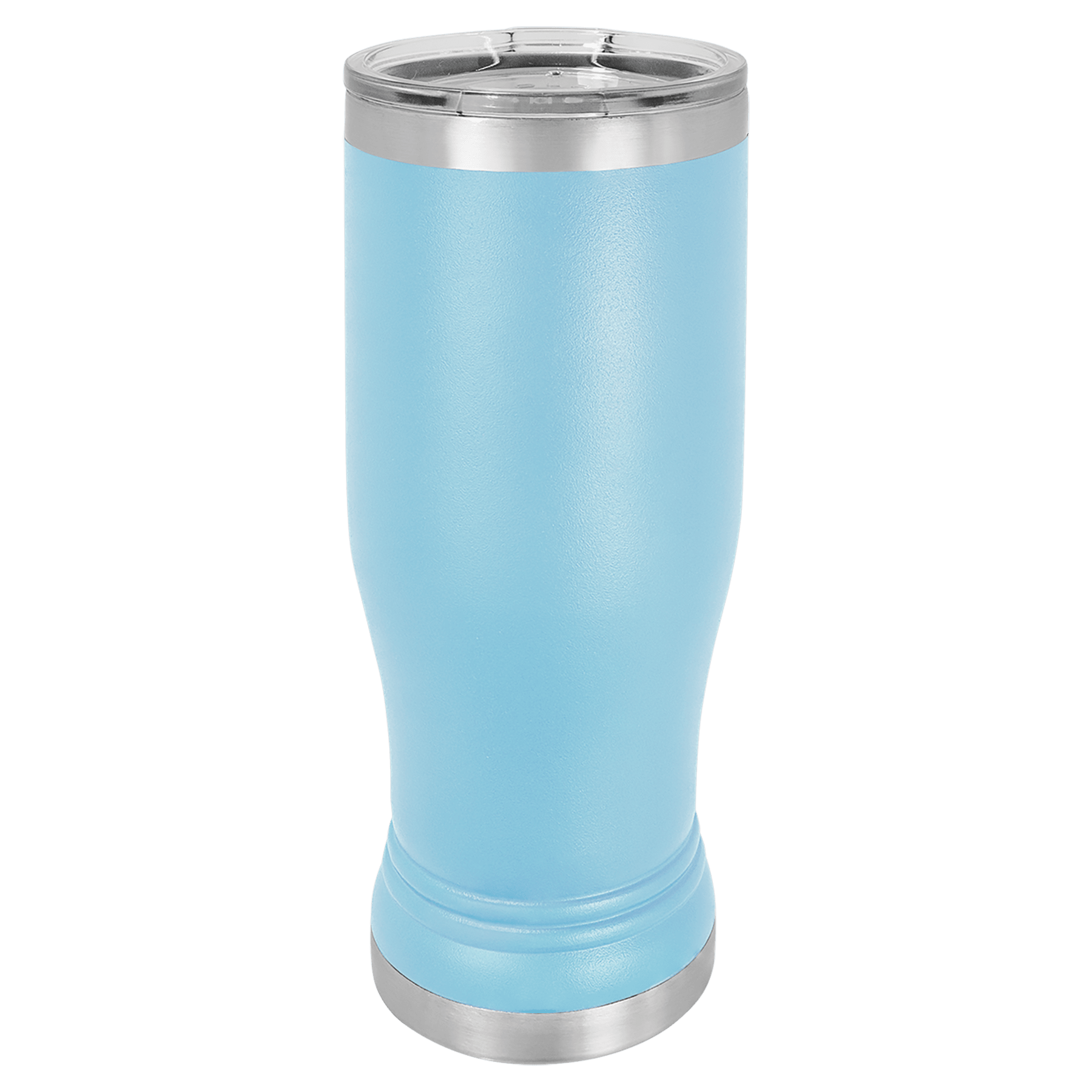 Light Blue 14oz. Polar Camel Pilsner with Clear Lid
