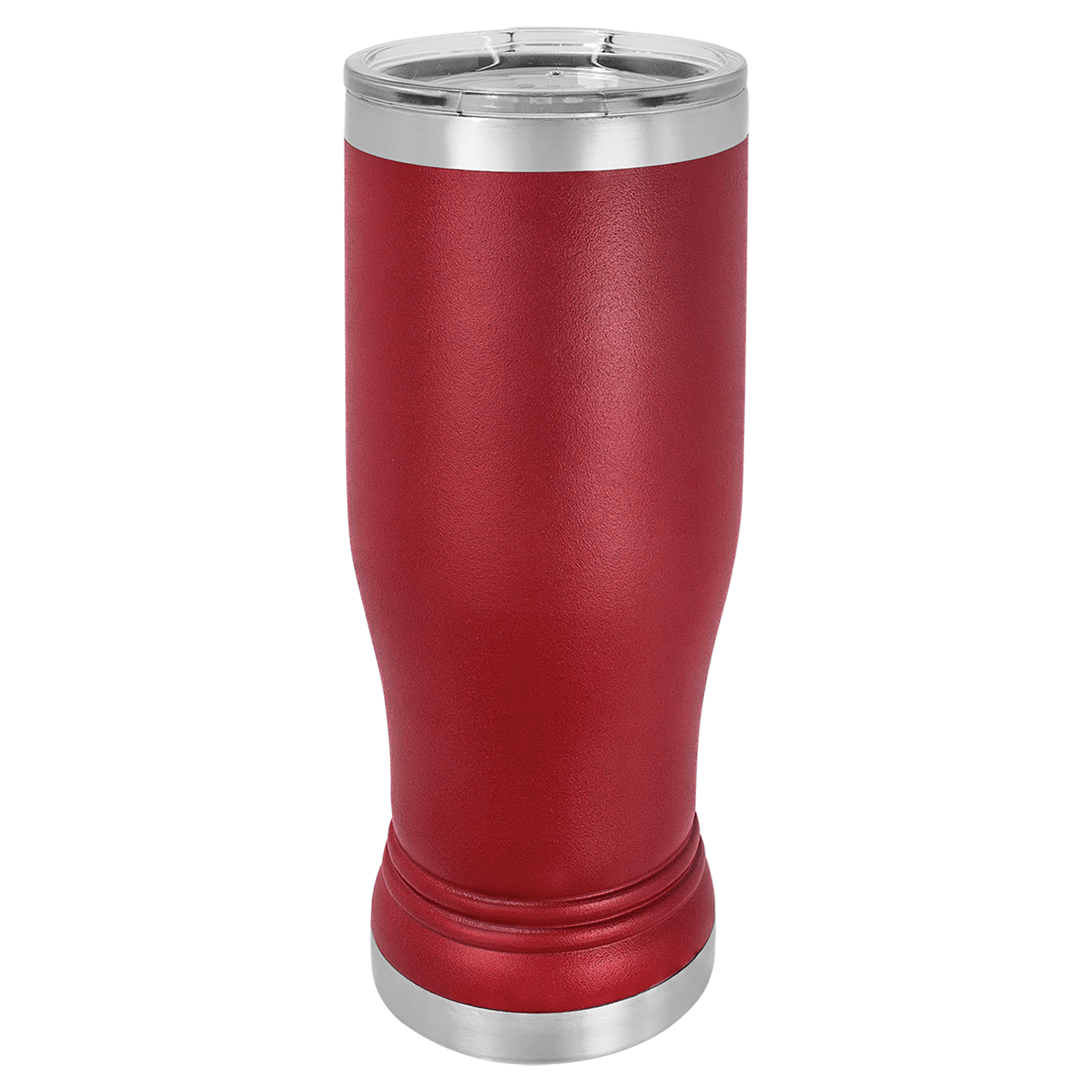 Maroon 14 oz. Polar Camel Pilsner with Clear Lid