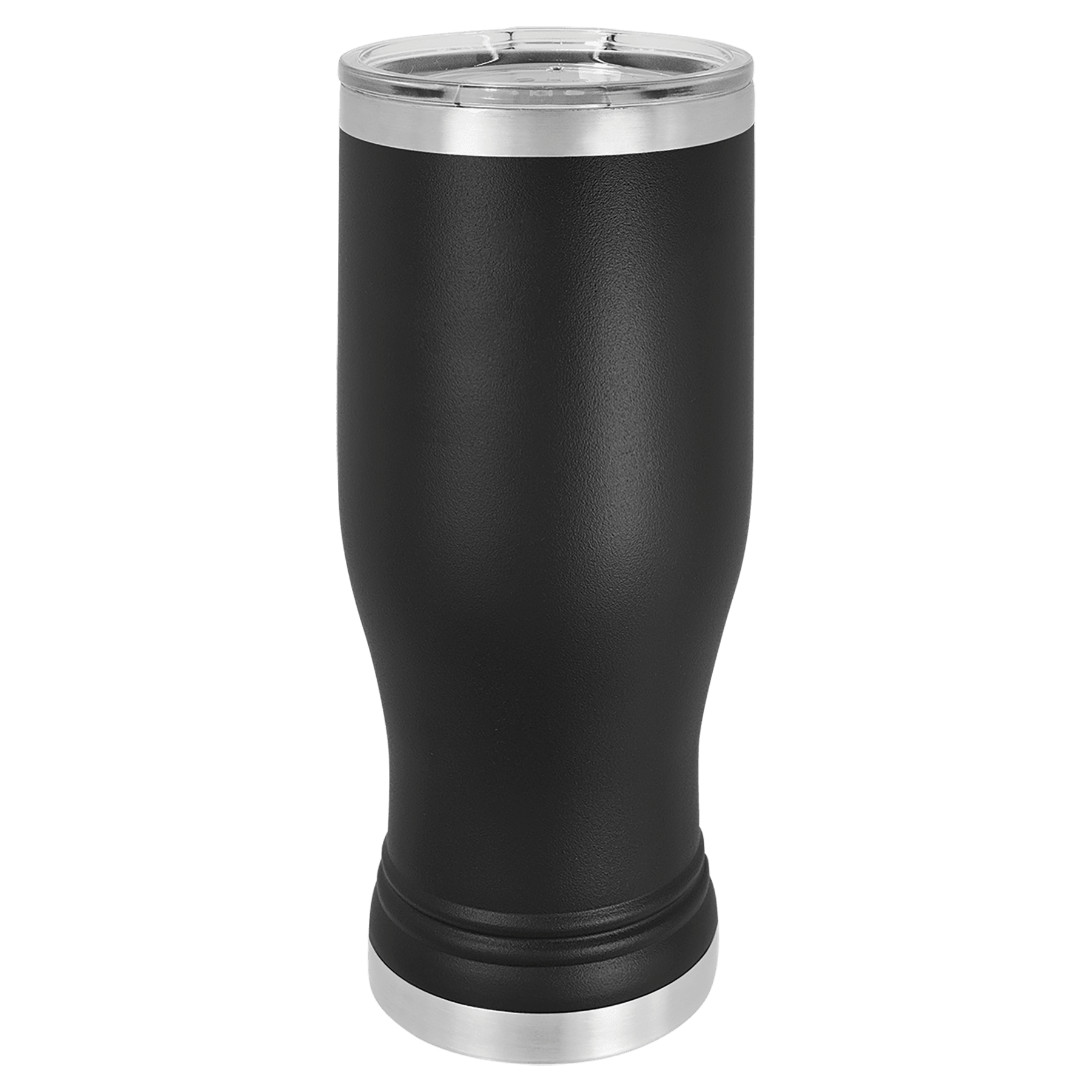 Polar Camel Black 20 oz. Pilsner with Clear Lid
