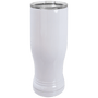 White Sublimatable 14 oz. Polar Camel Pilsner with Clear Lid