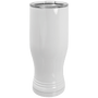 White Sublimatable 20 oz. Polar Camel Pilsner with Clear Lid