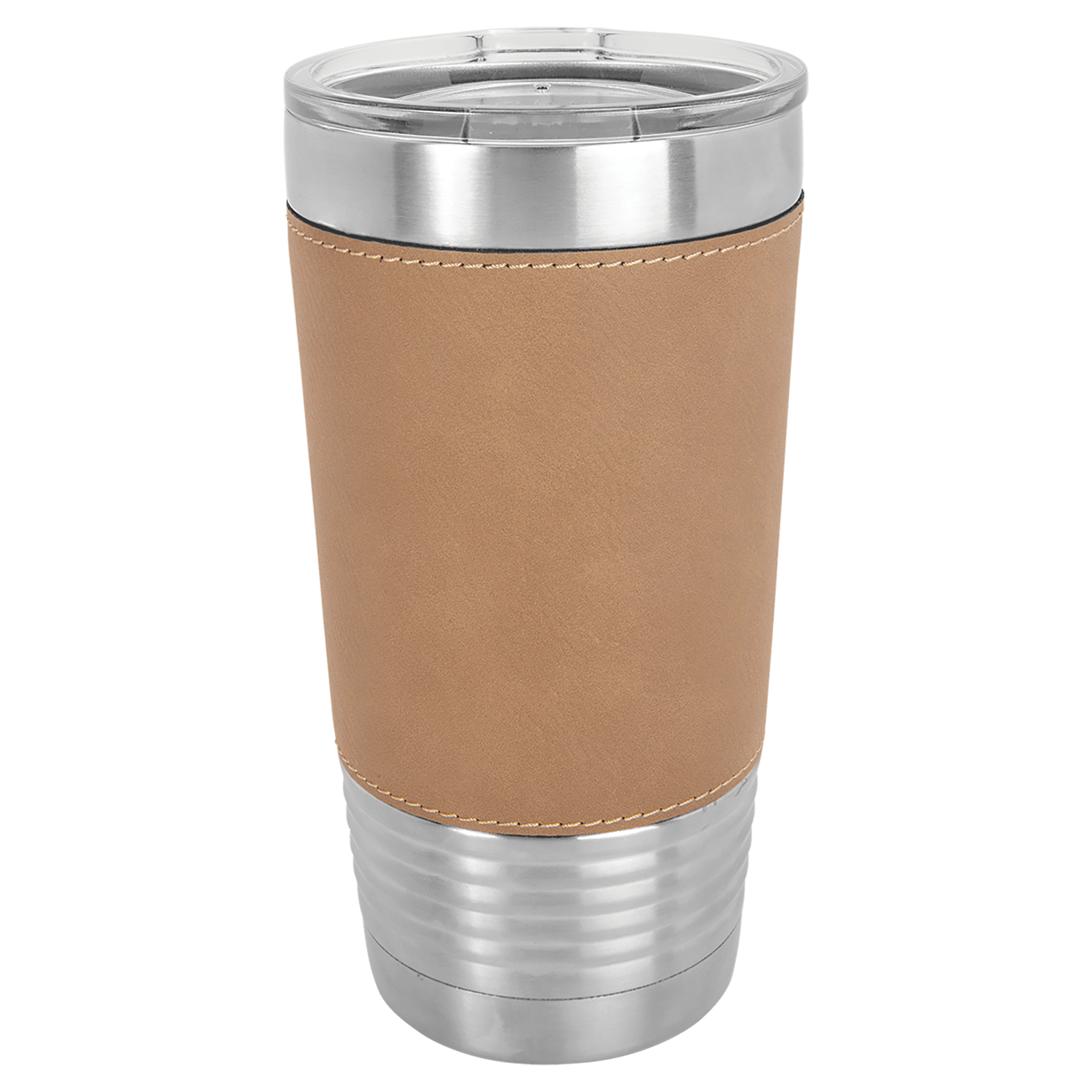 Polar Camel 20 oz. Light Brown Laserable Leatherette Tumbler