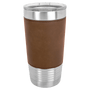 PC  20 oz. Dark Brown Laserable Leatherette Tumbler